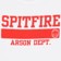 Spitfire Arson Dept. Tank - white/red - front detail