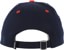 Real Oval Emb Strapback Hat - navy/red/yellow - reverse