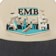 Real EMB Snapback Hat - tan/charcoal denim - front detail