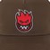 Spitfire Bighead Fill Snapback Hat - brown/red-white - front detail