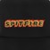 Spitfire Flames Script Snapback Hat - black - front detail