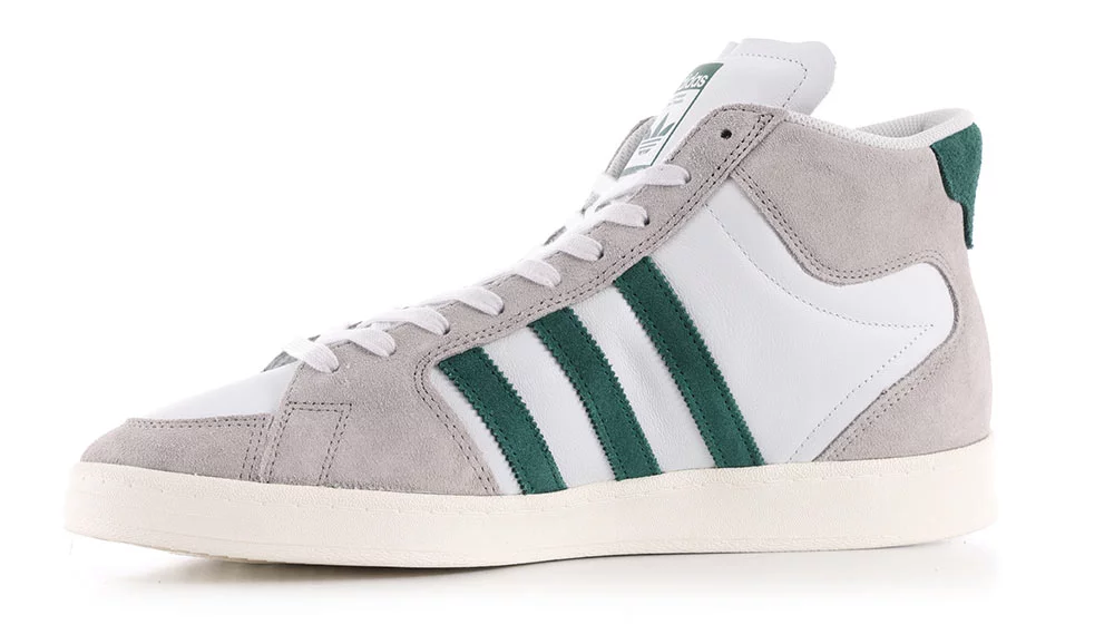 adidas Superskate Skateboard Shoes - Clear Granite/Collegiate Green/Crystal White - M 7.5 / W 9