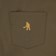 Passport Ripstop Double Knee Diggers Club Shorts - moss - reverse detail