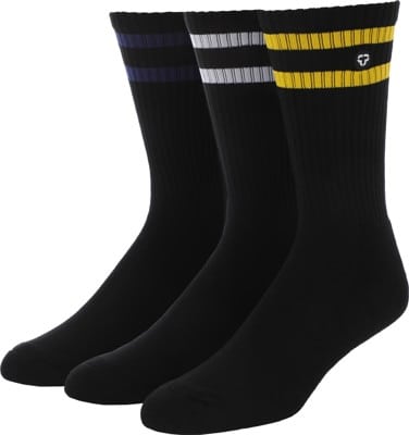 Tactics Icon Sock 3 Pack - striped black - view large