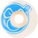 Pig Head Classic Skateboard Wheels - white/blue (99a)