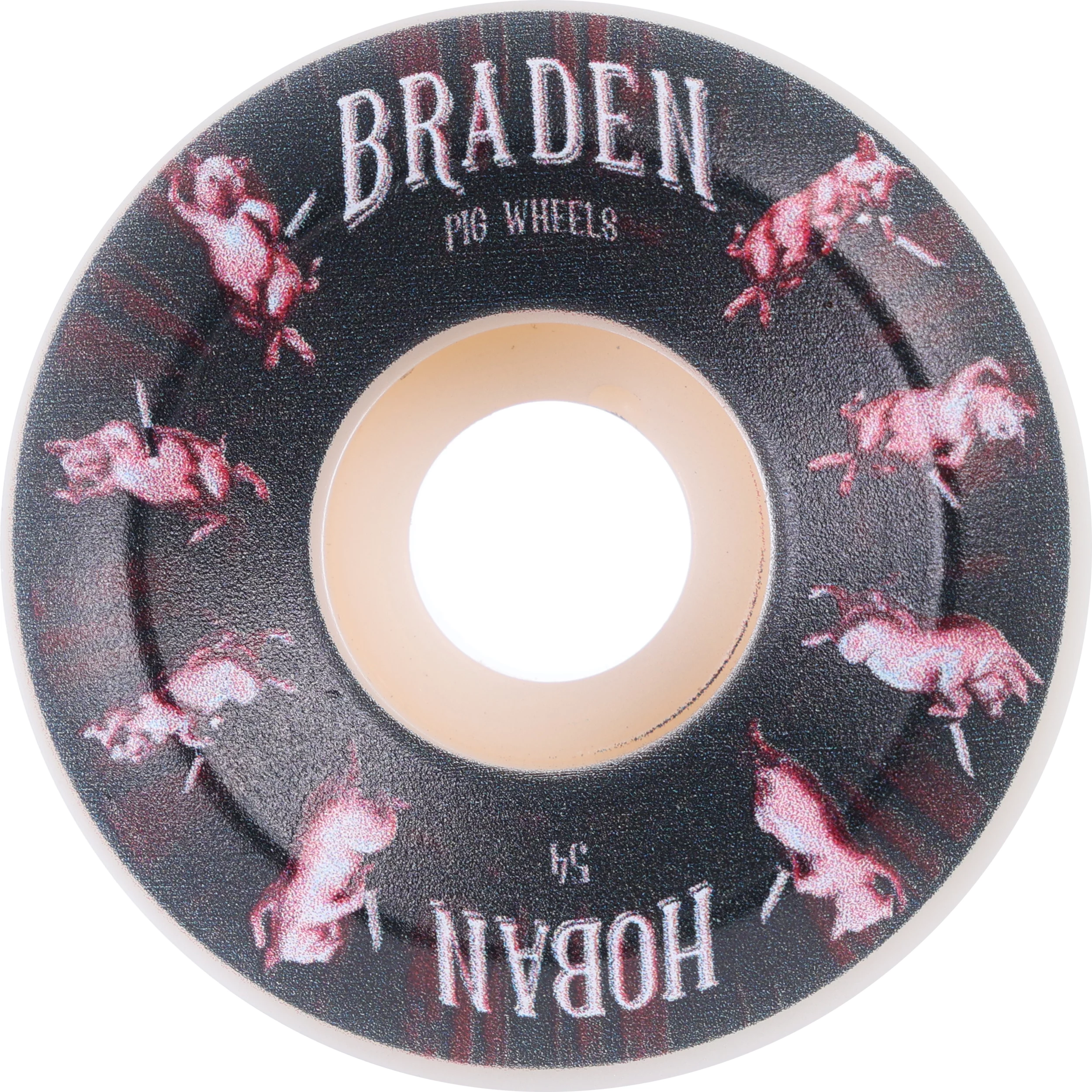 Pig Hoban Pigs Combo Shape Skateboard Wheels - white (99a
