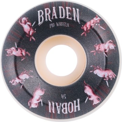 Pig Hoban Pigs Combo Shape Skateboard Wheels - white (99a) - view large
