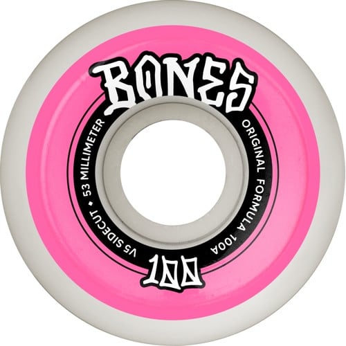 Bones 100's OG Formula V4 Wide Skateboard Wheels | Tactics