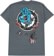 Santa Cruz Roskopp Screaming Target T-Shirt - dark heather - reverse