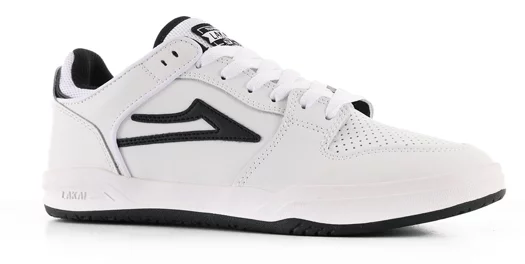 Lakai Telford Low Skate Shoes - white/black leather