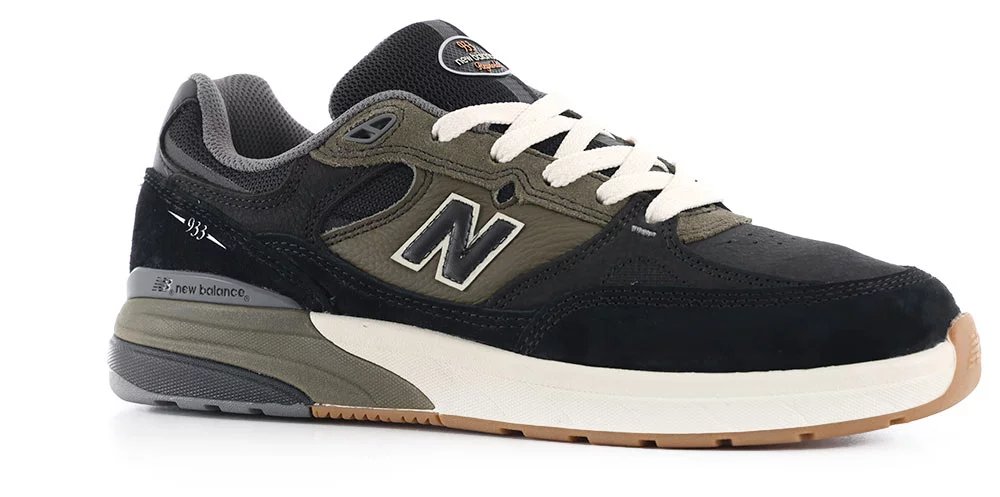 New Balance Numeric 933 Andrew Reynolds Skate Shoes - black/olive 