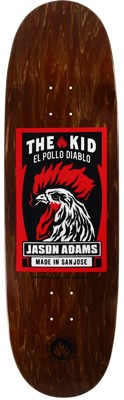 Black Label Adams El Pollo Diablo 9.5 Custom Egg Skateboard Deck - brown - view large