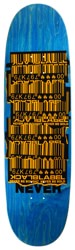 Black Label Shredded Barcode 9.0 Custom Egg Shape Skateboard Deck - blue