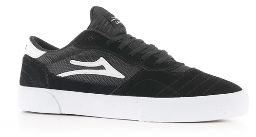 Lakai Cambridge Skate Shoes - black/white suede