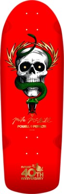 thumbnail image 2 of Powell Peralta Mike McGill Skull & Snake 40th Anniversary Skateboard Deck - 10x30.125 Red/Gold Foil 2 of 14