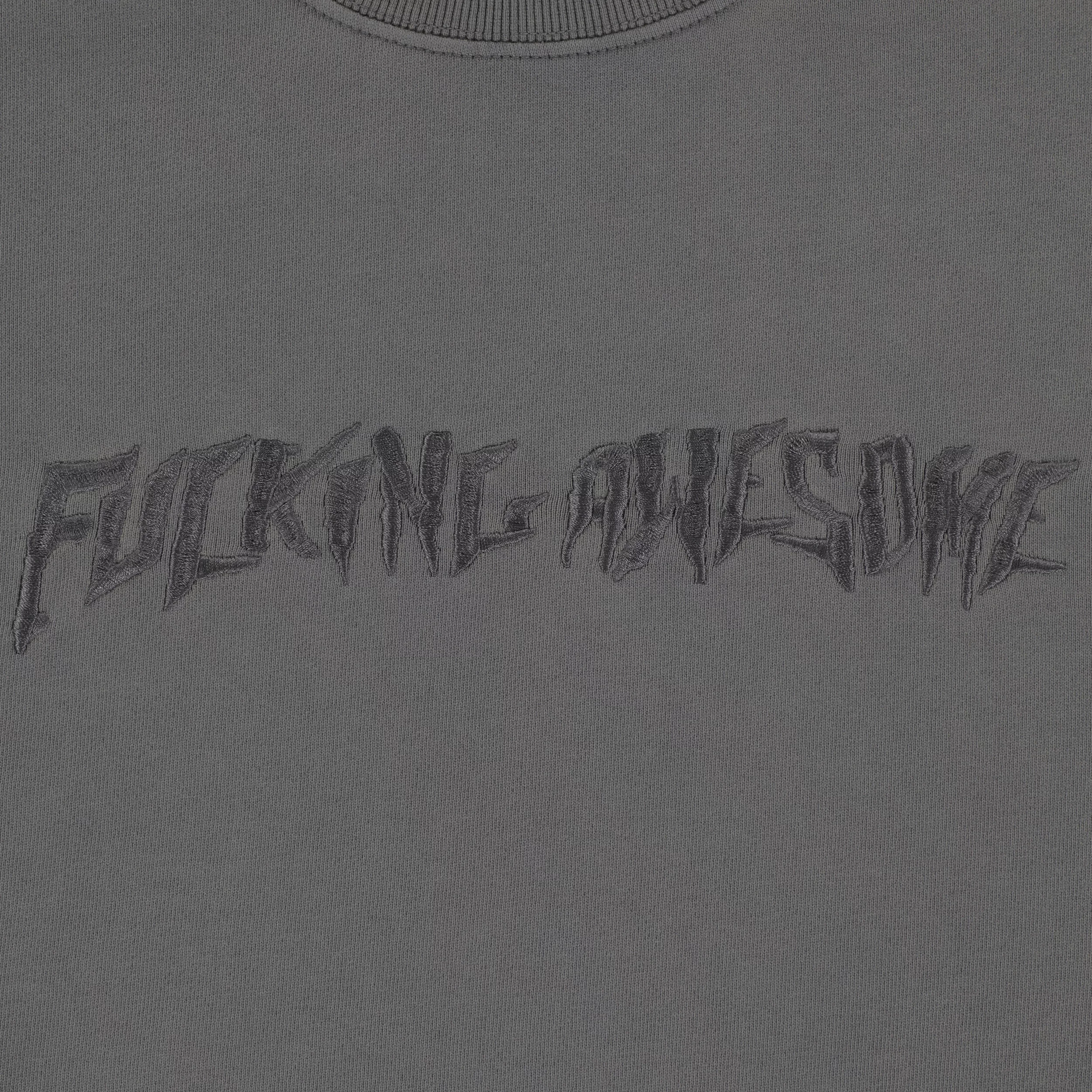 【FUCKING AWESOME】 DISTRESSED STAMP CREW BLACK Fucking Awesome Distressed Stamp Crew - Black