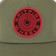 Spitfire Classic 87' Swirl Patch Snapback Hat - olive/red/black - front detail