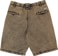 Tactics Buffet Pleated Denim Shorts - gold overdye black denim - reverse