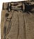 Tactics Buffet Pleated Denim Shorts - gold overdye black denim - front detail