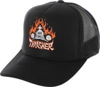 Thrasher Who Cares by Neckface Trucker Hat - black