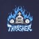 Thrasher Who Cares by Neckface T-Shirt - navy - front detail