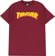 Thrasher Stacked T-Shirt - maroon