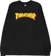 Thrasher Stacked L/S T-Shirt - black