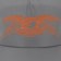 Anti-Hero Basic Eagle Snapback Hat - charcoal/orange - front detail