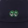 Krooked Eyes Strapback Hat - navy/green - front detail