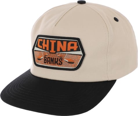 Real China Banks Snapback Hat - tan/orange/black - view large