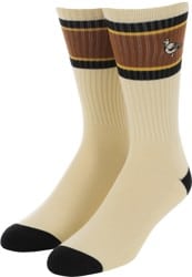 Anti-Hero Lil Pigeon Embroidered Sock - cream/black/yellow