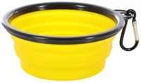 Krooked King Dog Water Bowl - yellow/black