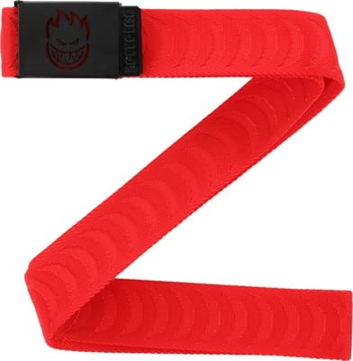 Spitfire Bighead Cut Out Jacquard Swirl Belt - red/black - view large