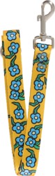 Krooked Flowers Dog Lead - yellow