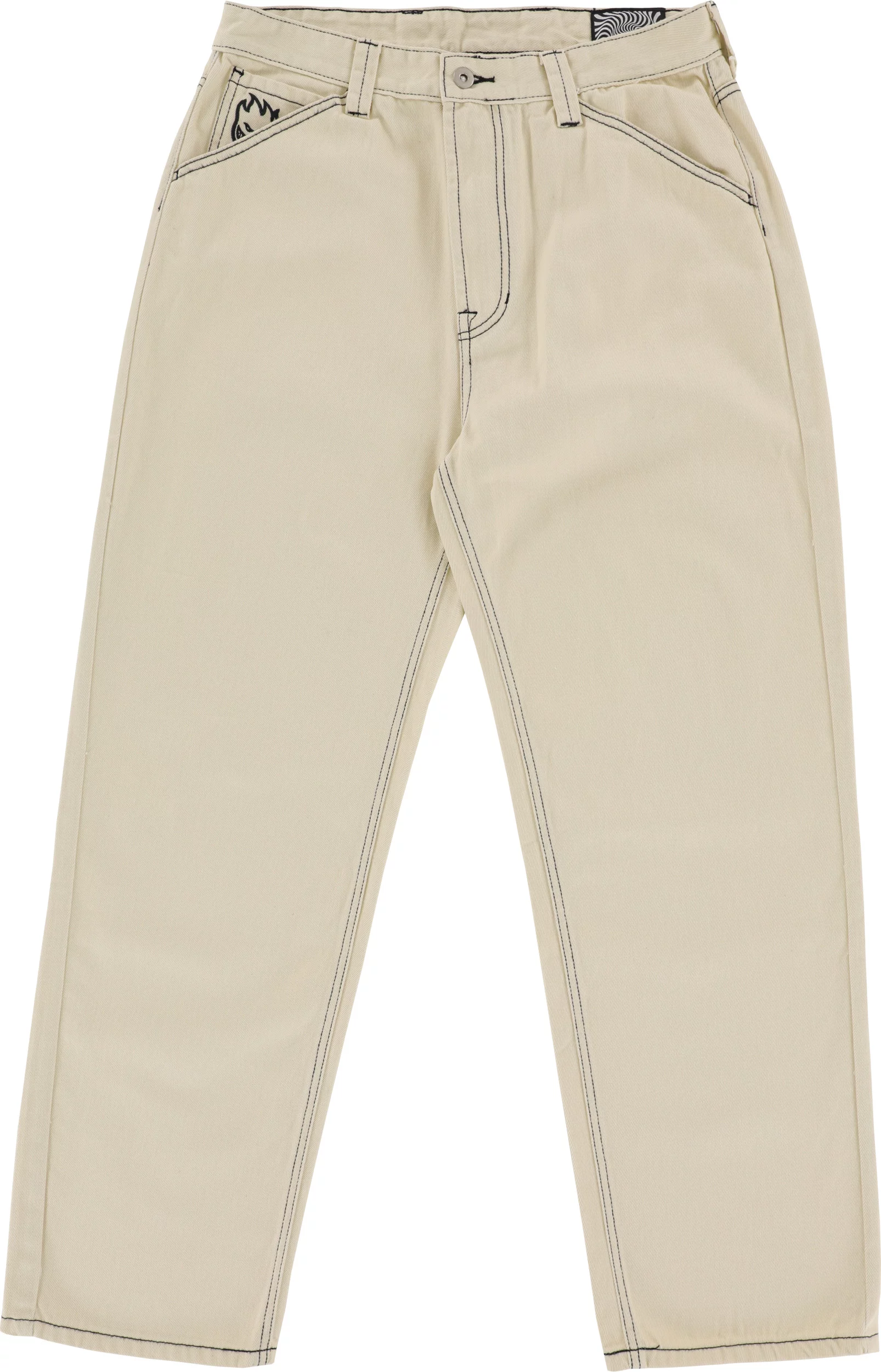 Spitfire Bighead Denim Jeans - natural w/ black contrast stitch