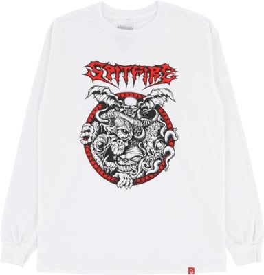 Spitfire Demon Gate L/S T-Shirt - white/black-red - view large