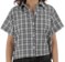 Tactics Women's Crop Button Shirt - black/white check - alternate