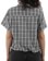 Tactics Women's Crop Button Shirt - black/white check - reverse