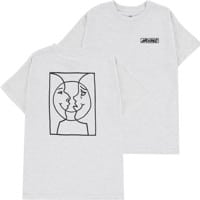 Krooked Moonsmile Raw T-Shirt - ash grey/black