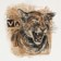 RVCA Horton Panther T-Shirt - antique white - reverse detail