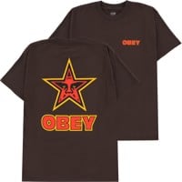 Obey Star T-Shirt - java brown