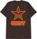 Obey Star T-Shirt - java brown - reverse