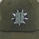 HUF Apollo Denim Strapback Hat - thyme - front detail