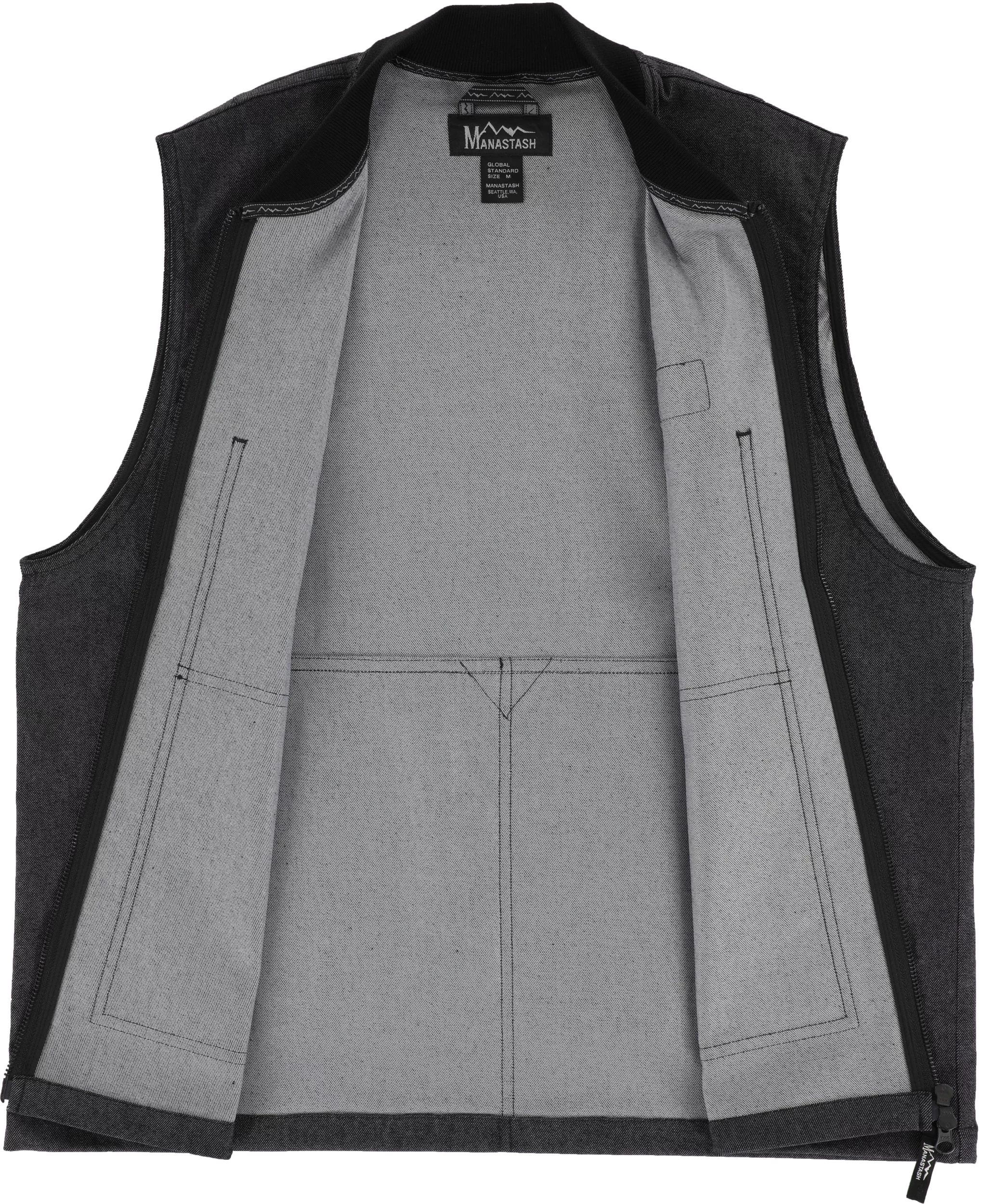 Manastash Patched Logo Work Vest Jacket - black | Tactics