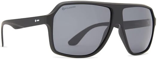 Dot Dash Hondo Polarized Sunglasses - black satin / grey poly polarized lens - view large