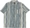 Brixton Cru Slub S/S Shirt - basalt blue/painterly stripe