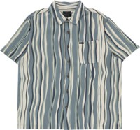 Brixton Cru Slub S/S Shirt - basalt blue/painterly stripe