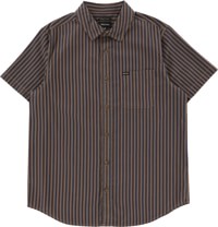 Brixton Charter Print S/S Shirt - washed blue/sunnaked stripe