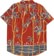 Brixton Charter Print S/S Shirt - dark red scenic trip - reverse