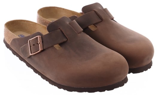 Birkenstock Boston Soft Footbed Clog Slide Sandals - habana oiled leather - view large
